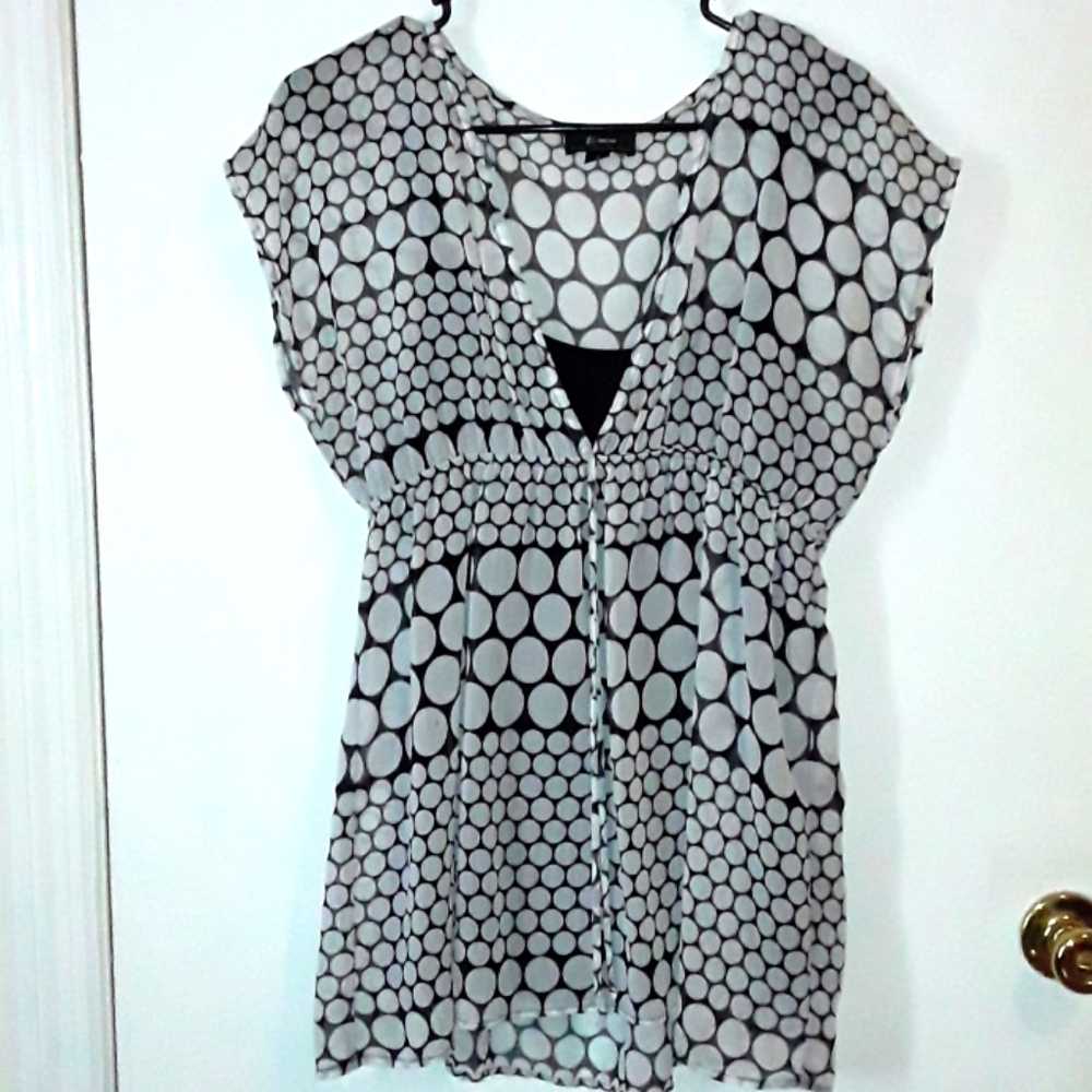 Sheer top with attached cami underneath